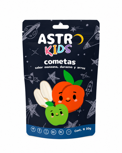 Cometas Manzana, Durazno y Arroz - Astro Kids